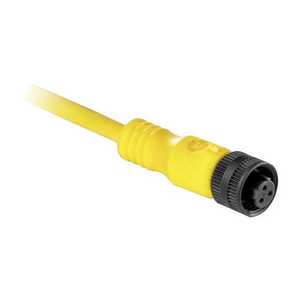 889RR3AEA10 PVC Yellow Cable AC Micro M12