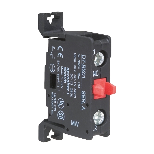 Sprecher and Schuh D7 Contact Block Base Mount 1 NC for 22.5
