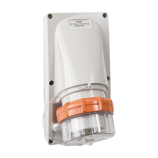 ISOAI510PGLB Appliance Inlet 5 Pin 10A 500V AC Grey