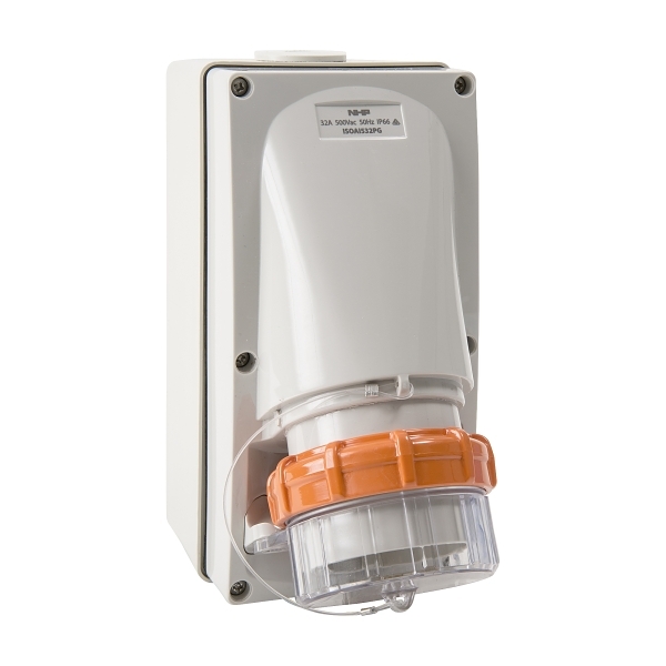 ISOAI532PG Appliance Inlet 5 Pin 32A 500V AC Grey