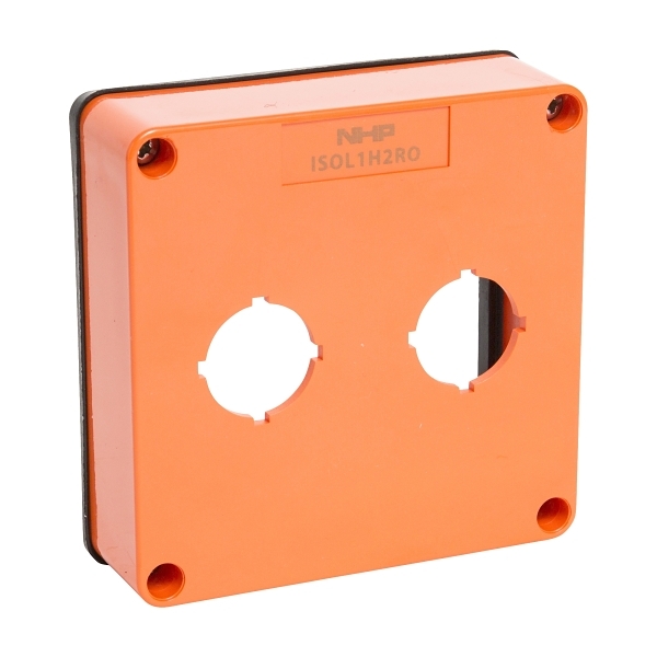 ISOL1H2RO Back Box Lid One Gang Cutout Resistant Orange