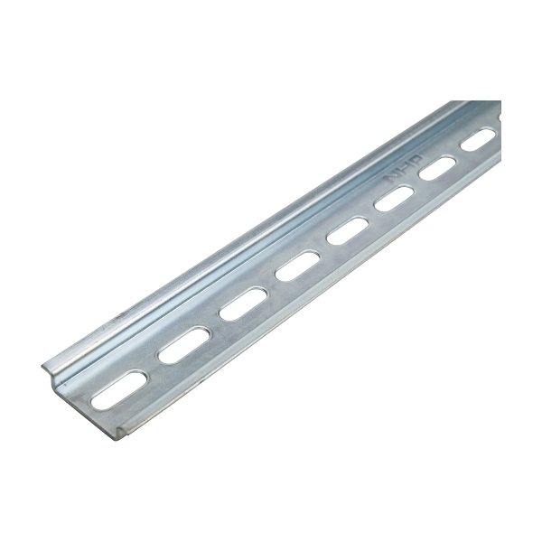 NHP DIN Rail Steel Slotted 35 x 7.5mm 2m