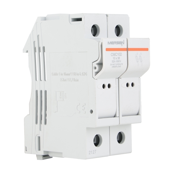 Mersen CM Cylindrical Fuse Holder 10 X 38mm 690V AC 32A 2Pole