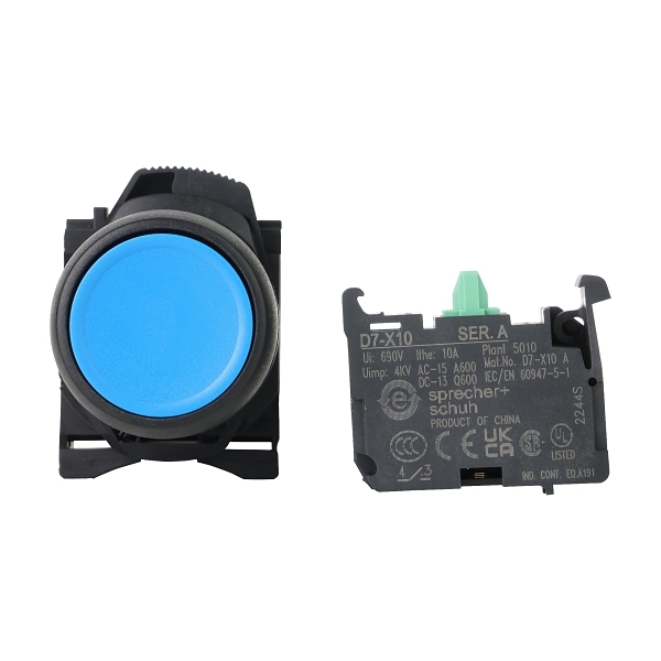 Sprecher and Schuh D7 Pushbutton 22.5 mm Complete Plastic