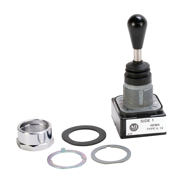 Allen-Bradley 800T Toggle Switch 30.5mm 4 Way Up Spring Return Left and Right and Down Allen-Bradley 800T Toggle Switch 30.5mm 4 Way Up Spring Return Left and Right and Down