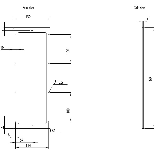 nVent HOFFMAN MAS/MAD Gland Plate Gasket Size 2 W310 x H56mm Opening