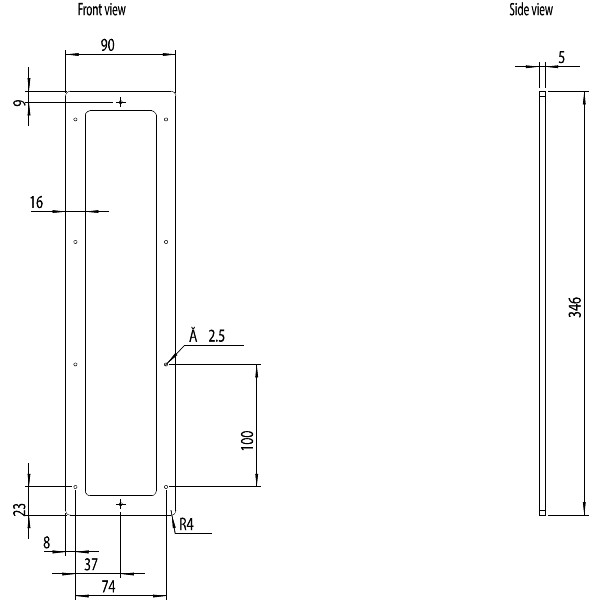 nVent HOFFMAN MAS/MAD Gland Plate Gasket Size 3 W410 x H96mm Opening