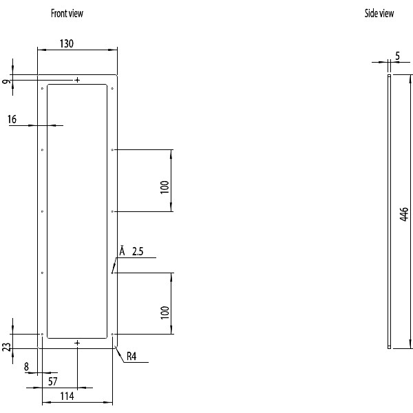 nVent HOFFMAN MAS/MAD Gland Plate Gasket Size 3 W410 x H56mm Opening