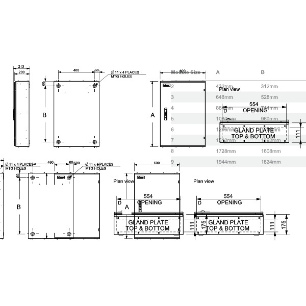 NHP Concept Plus Panelboard 864mm IP42 DinT 48 Way 250A NC Chassis 160A ...