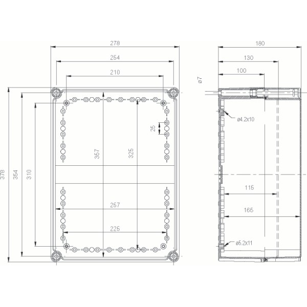 PC382818G Terminal Box Dimensional Diagram