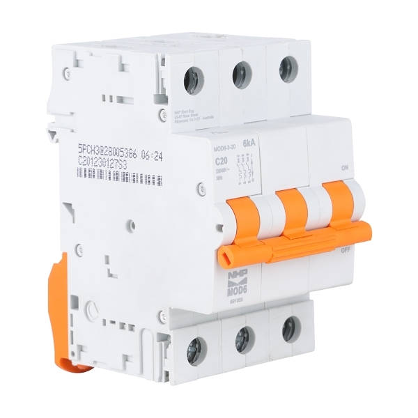 MOD6325 MCB 6kA 3 Pole C Curve