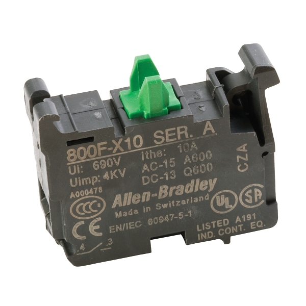 Allen-Bradley 800F No Latch Screw Contact Block 1 N.O. for Allen-Bradley 800F No Latch Screw Contact Block 1 N.O. for