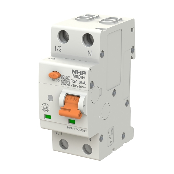 NHP MOD6+ Arc Fault Detection Device AFDD & MCB 6kA 1 Pole