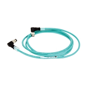SHIELDED ENET-CBLE HFLEX-PUR 2-PAIR CAT5e TEAL M12-M12R 3M