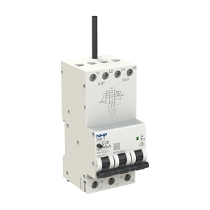 DINT RCBO 10kA 3P+N 50A C CURVE 30mA TYPE A LONGBODY 54mm