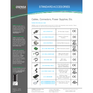 OSENSA Temperature Monitoring Standard Accessories