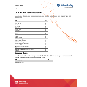 Allen-Bradley 889 Cordsets and Field Attachables Technical Catalogue