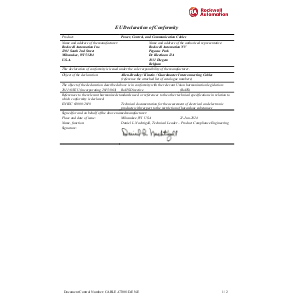 Allen-Bradley / Kinetix / Guardmaster Interconnecting Cables EU DoC